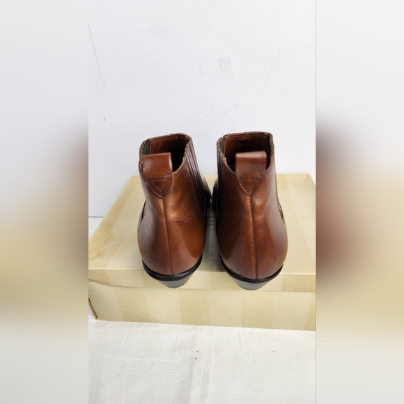 ❤️ NIB NINE WEST WOMEN'S LEATHER N-BRENDA ANKLE BOOTS - BROWN - SIZE 7 M ❤️ - Picture 4 of 12